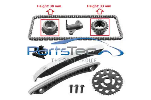 комплект ангренажна верига PartsTec PTA114-0077