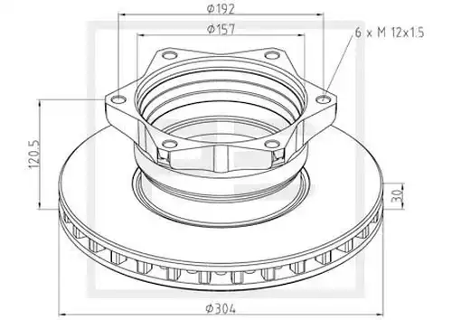 спирачен диск PE Automotive 016.651-00A