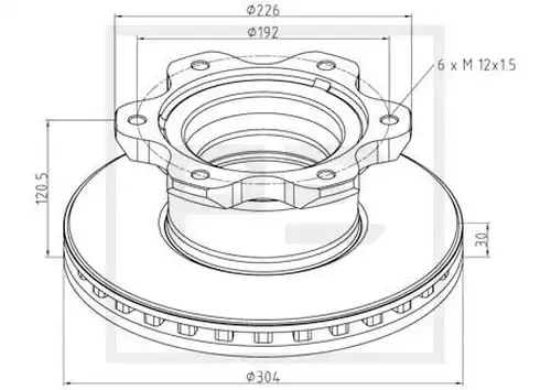 спирачен диск PE Automotive 016.660-00A