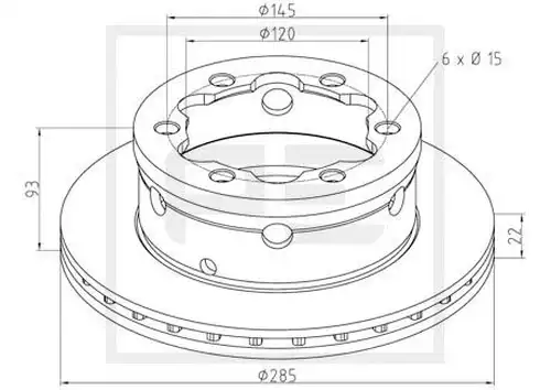 спирачен диск PE Automotive 016.667-00A