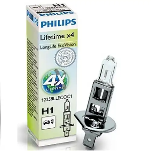 крушка с нагреваема жичка, фар за дълги светлини PHILIPS 12258LLECOC1