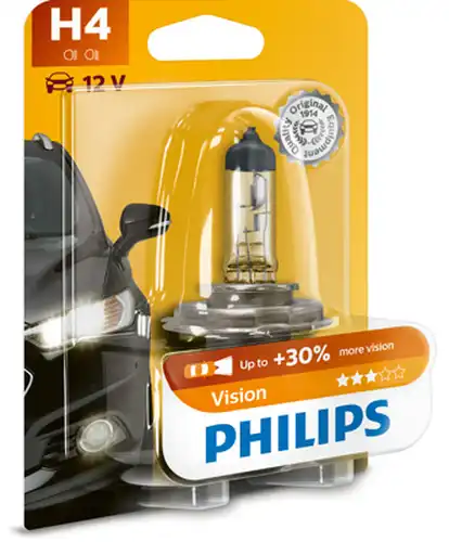 крушка с нагреваема жичка, фар за дълги светлини PHILIPS 12342PRB1