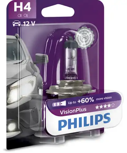 крушка с нагреваема жичка, фар за дълги светлини PHILIPS 12342VPB1