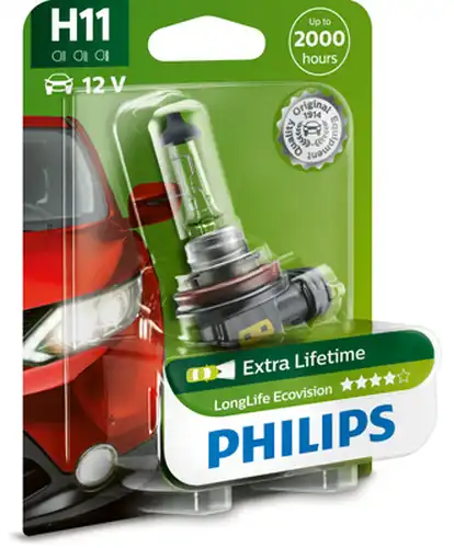 крушка с нагреваема жичка, фар за дълги светлини PHILIPS 12362LLECOB1