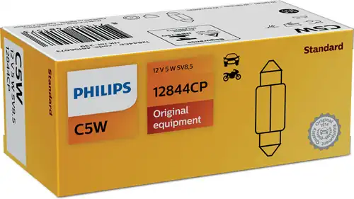 крушка с нагреваема жичка, светлини на рег. номер PHILIPS 12844CP