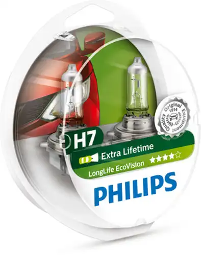 крушка с нагреваема жичка, фар за дълги светлини PHILIPS 12972LLECOS2