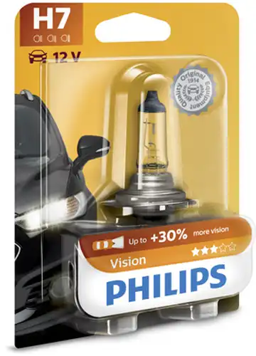 крушка с нагреваема жичка, фар за дълги светлини PHILIPS 12972PRB1