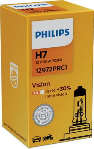 крушка с нагреваема жичка, фар за дълги светлини PHILIPS 12972PRC1