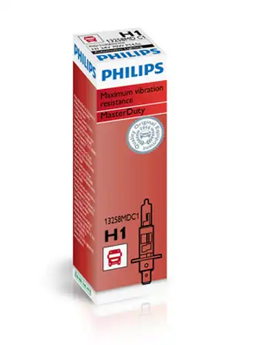 крушка с нагреваема жичка, фар за дълги светлини PHILIPS 13258MDC1