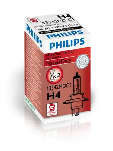 крушка с нагреваема жичка, фар за дълги светлини PHILIPS 13342MDC1