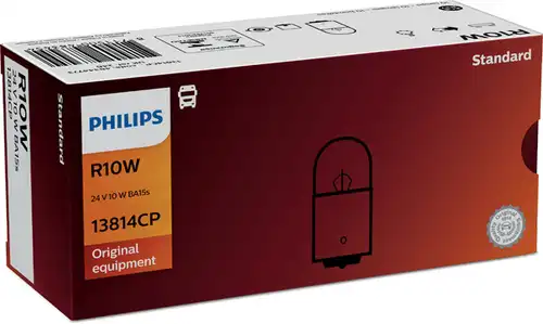 крушка с нагреваема жичка, светлини на рег. номер PHILIPS 13814CP