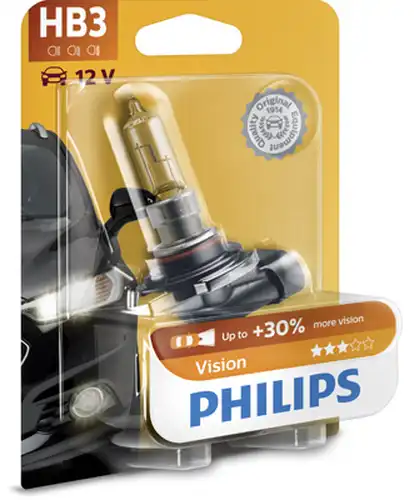 крушка с нагреваема жичка, фар за дълги светлини PHILIPS 9005PRB1