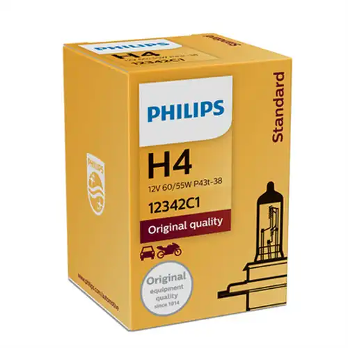 крушка с нагреваема жичка, фар за дълги светлини PHILIPS-Asia 12342C1