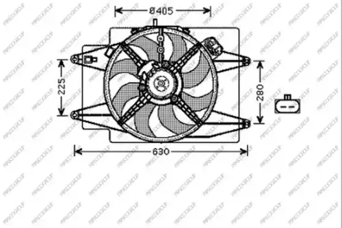 вентилатор, охлаждане на двигателя PRASCO AA640F003