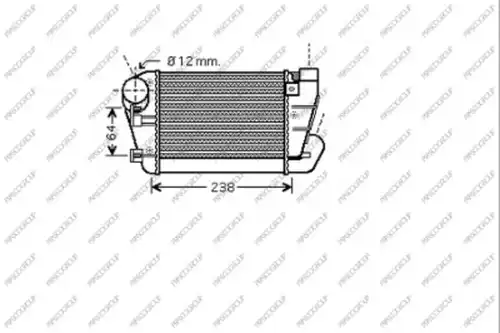 интеркулер (охладител за въздуха на турбината) PRASCO AD022N004