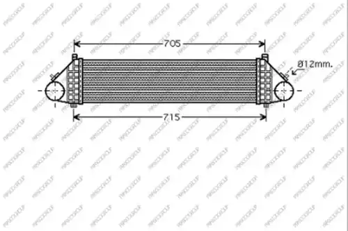 интеркулер (охладител за въздуха на турбината) PRASCO FD424N002