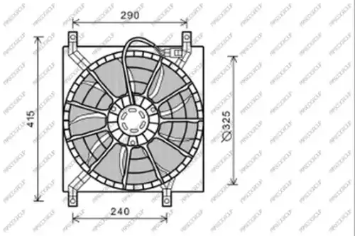 вентилатор, охлаждане на двигателя PRASCO FT360F001