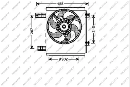 вентилатор, охлаждане на двигателя PRASCO ME302F001