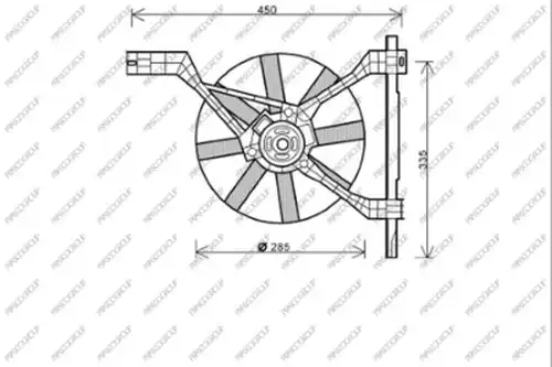 вентилатор, охлаждане на двигателя PRASCO ME304F003