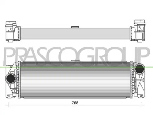 интеркулер (охладител за въздуха на турбината) PRASCO ME923N003