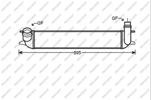 интеркулер (охладител за въздуха на турбината) PRASCO RN086N002