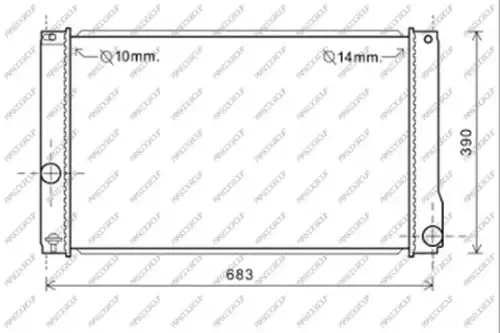 воден радиатор PRASCO TY352R005