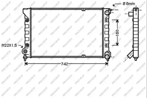 воден радиатор PRASCO VG028R003