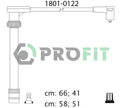 комплект запалителеи кабели PROFIT 1801-0122