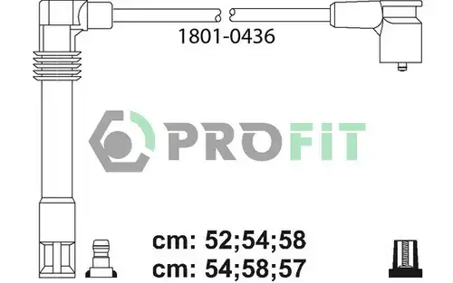 комплект запалителеи кабели PROFIT 1801-0436