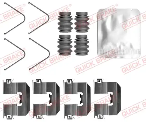 комплект принадлежности, дискови накладки QUICK BRAKE 109-0165