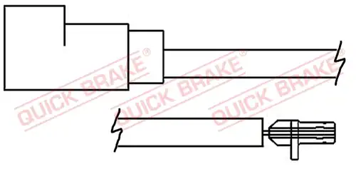 предупредителен контактен сензор, износване на накладките QUICK BRAKE WS 0257 A