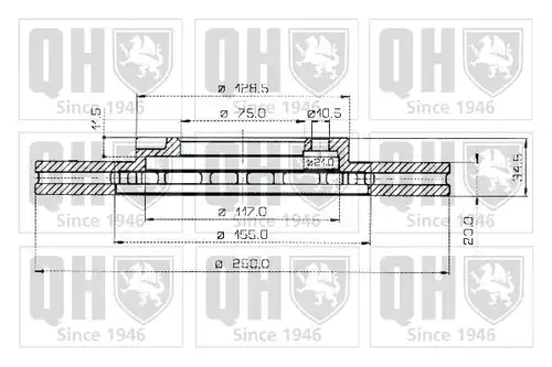 спирачен диск QUINTON HAZELL BDC3529