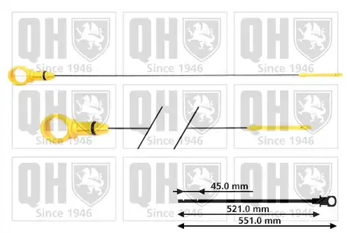 пръчка за измерване нивото на маслото QUINTON HAZELL QOD152