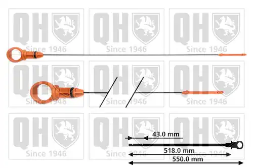 пръчка за измерване нивото на маслото QUINTON HAZELL QOD156