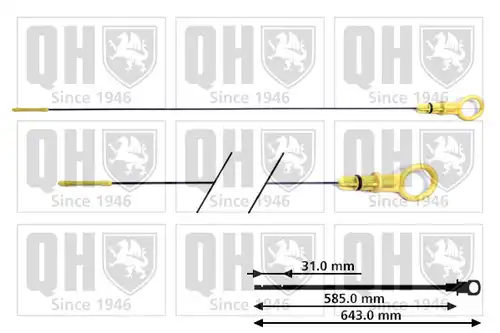 пръчка за измерване нивото на маслото QUINTON HAZELL QOD163