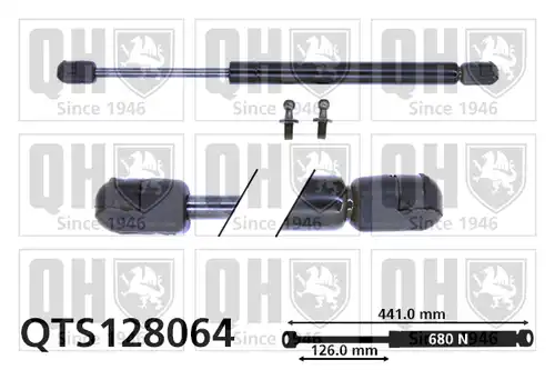 газов амортисьор, багажно/товарно пространство QUINTON HAZELL QTS128064