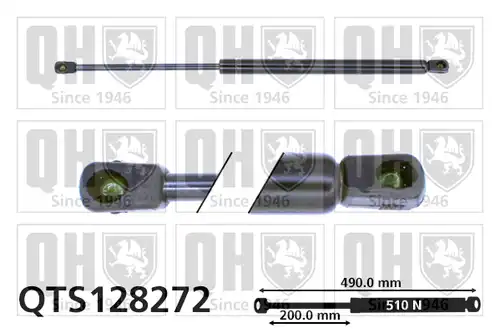 газов амортисьор, багажно/товарно пространство QUINTON HAZELL QTS128272