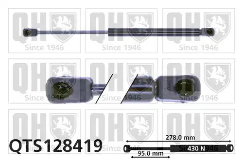 газов амортисьор, багажно/товарно пространство QUINTON HAZELL QTS128419