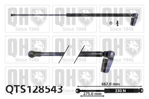 газов амортисьор, багажно/товарно пространство QUINTON HAZELL QTS128543