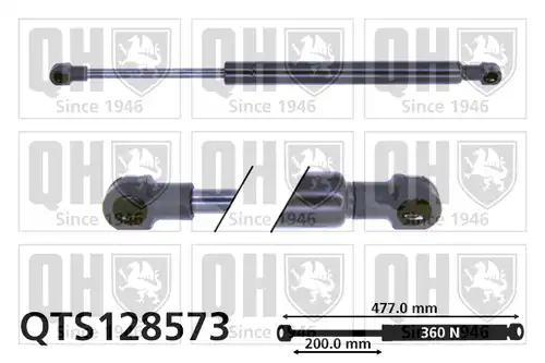 газов амортисьор, багажно/товарно пространство QUINTON HAZELL QTS128573