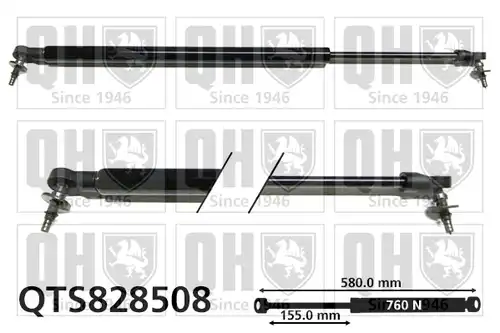 газов амортисьор, багажно/товарно пространство QUINTON HAZELL QTS828508