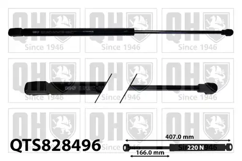 газов амортисьор, багажно/товарно пространство QUINTON HAZELL QTS828596