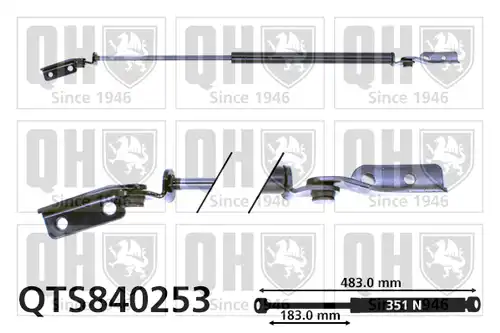 газов амортисьор, багажно/товарно пространство QUINTON HAZELL QTS840253