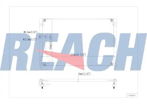 кондензатор, климатизация REACH 1.30.0332.P