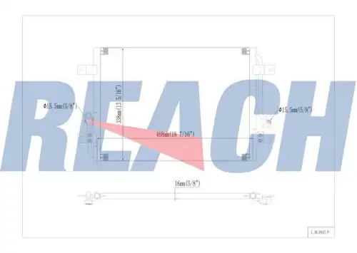 кондензатор, климатизация REACH 1.30.0447.P