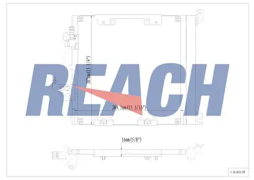 кондензатор, климатизация REACH 1.30.0614.PD