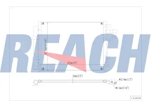 кондензатор, климатизация REACH 1.30.1048.PDH