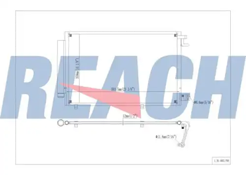 кондензатор, климатизация REACH 1.30.5003.PDH