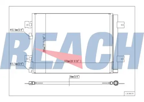 кондензатор, климатизация REACH 1.30.9846.PD