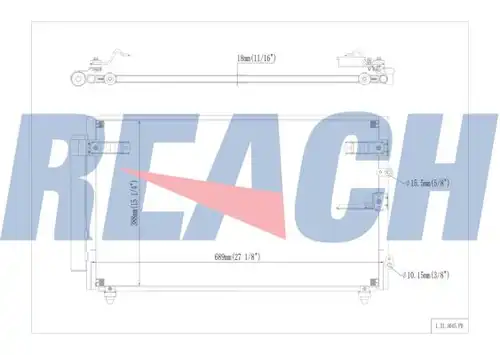 кондензатор, климатизация REACH 1.31.3045.PD